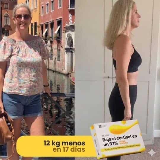 Prima e dopo la perdita di peso di 12 kg in 17 giorni.